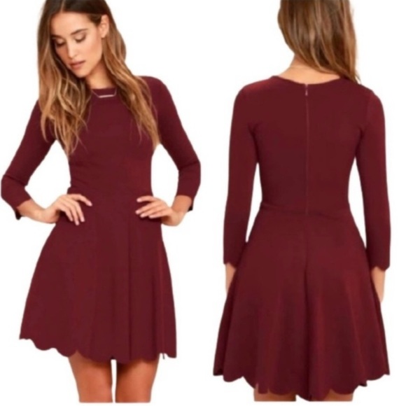 Lulus Dresses & Skirts - Lulus Cumulonimbus Clouds Scalloped Dress